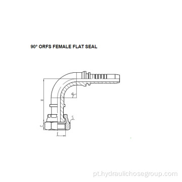 90 Cotovelo ORFS Fêmea Flat Seal 24291